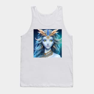 Portrait of Royal Owl Goddess Tank Top